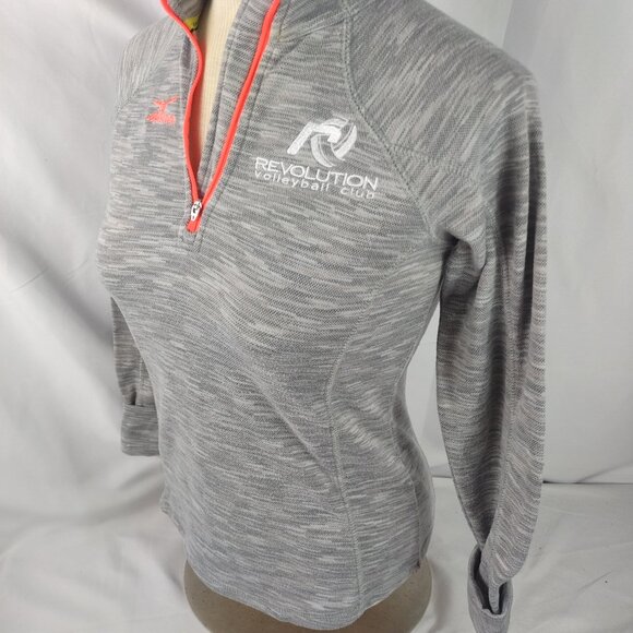 Mizuno Women's Gray/Pink 1/4 Zip Athletic "Revolution" Thermo Pullover Size XS - Picture 4 of 6